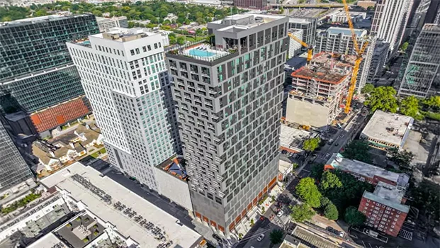 Aerial view of Momentum Midtown tower